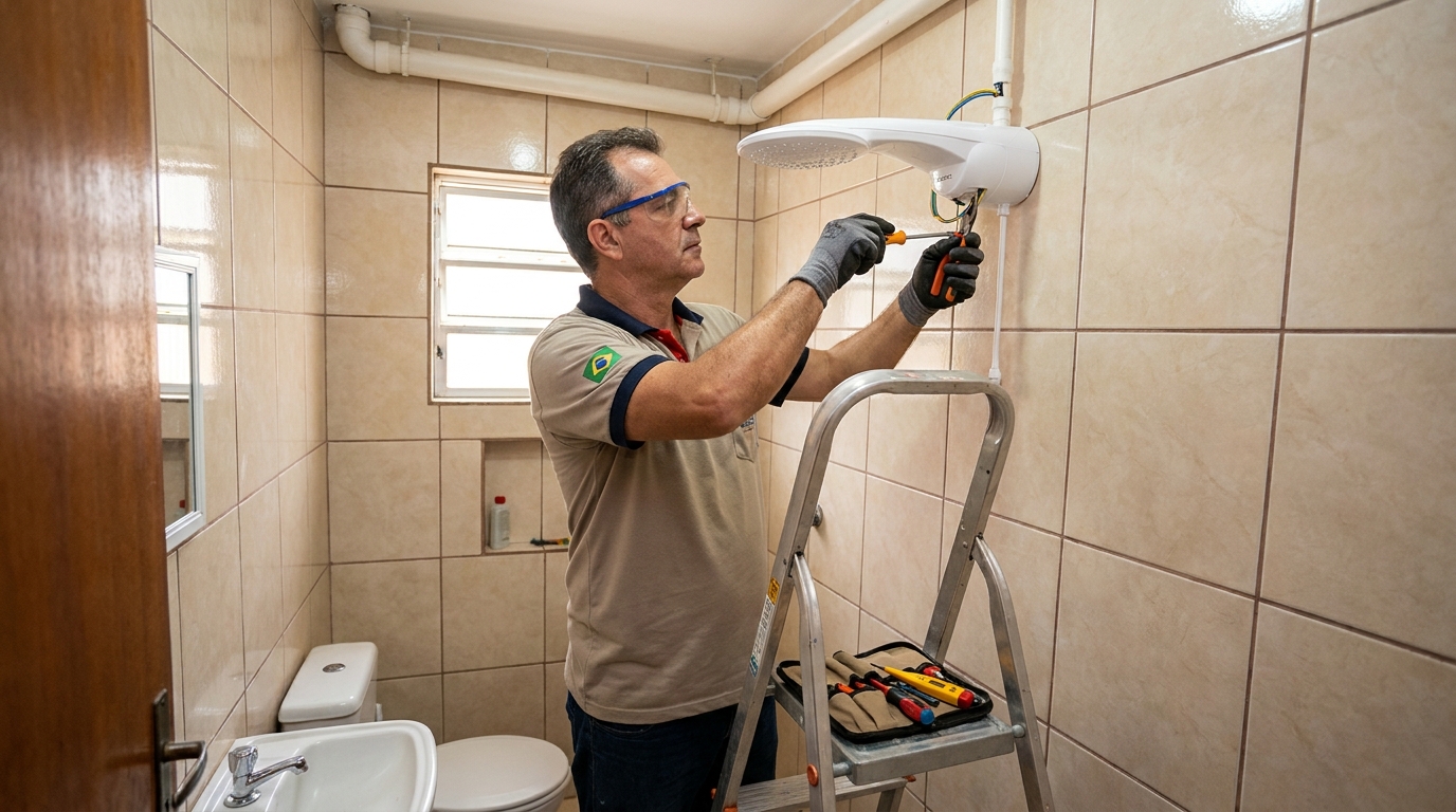Instalação com pressurizador em Campo Grande-MS